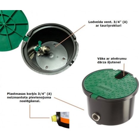 Aka ar 3/4" lodveida krānu