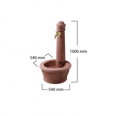 ROMA uzpildes pilārs (sarkans granīts)