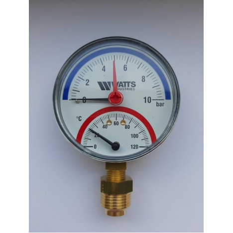 Termomanometrs TIRM-80; 0-10bar/120*C; R1/2''; D80