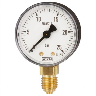 Manometrs D100-R 1/2" 0-25bar WIKA