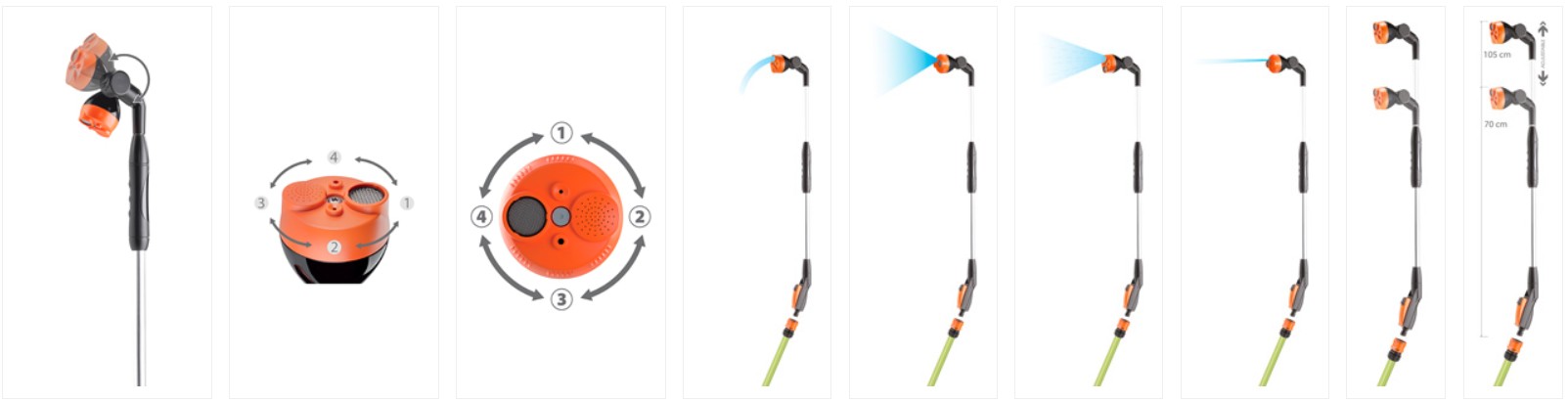 Laistīšanas uzgalis Telescopic